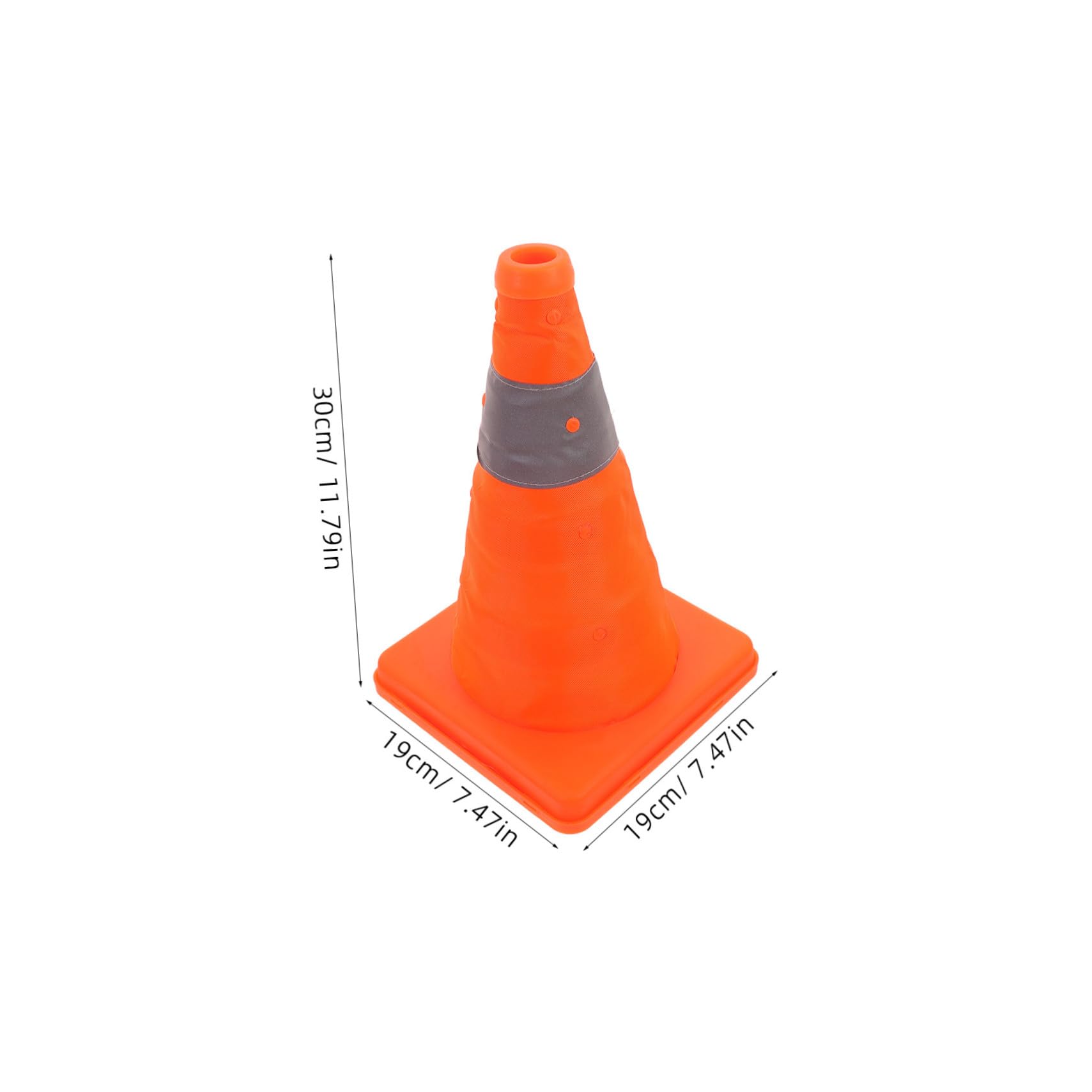 Cône de Signalisation Pliable Réfléchissant en Plastique 2 Pièces | Portable, Résistant aux Déchirures, pour Dépanneuses et Utilitaires, Lot de Deux, Usage Routier