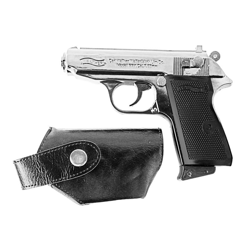 Image of Metal Body Real and Original Like Gun Pistol for Decorative, Smoking Filled with,Gas Gun Pistol Lighter Heavy Weight