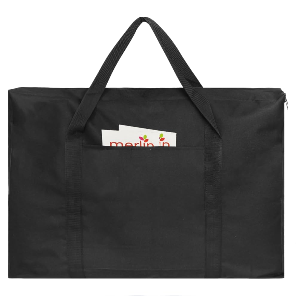 Image of Cupohus Waterproof Art Portfolio Bag 20 inch x 26 inch for 18 inch x 24 inch Artworks with Outer Pockets and Handle, Student Carrying Storage Bag
