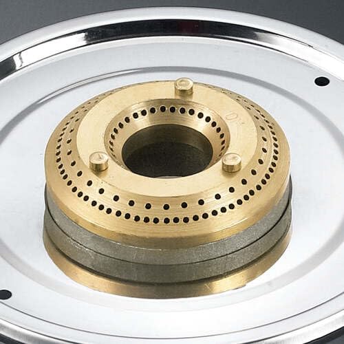 DELTA® Brass Burner Cap 78mm Medium | Type 3 Step Cut Gas Stove Part for Manual Ignition Glass Top | Replacement Burner Cap for Even Flame Distribution | Durable Kitchen Cooking Spare Part Pack of 1