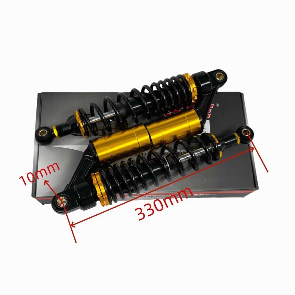 Dreammotion 2pcs 12.99" 330mm Amortisseurs de suspension arrière pour Mini Bike Honda Super Cub 50 70 90 110 Petit Cub DAX ATV Quad Dirt Bike ATV(Noir)