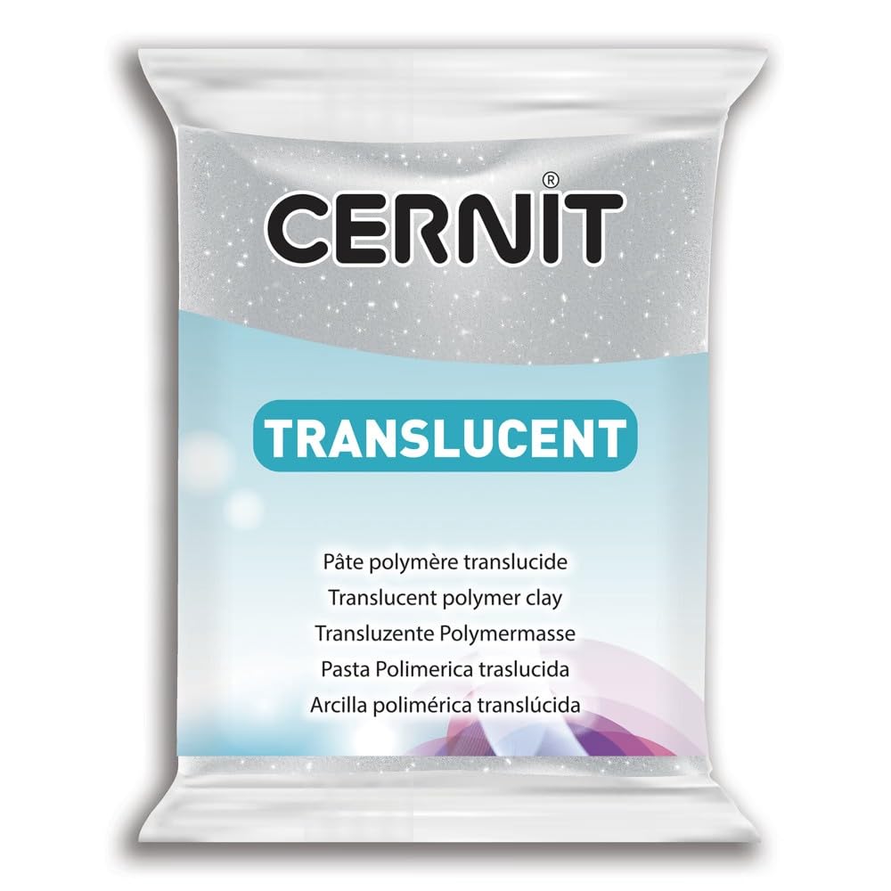 Cernit Transparant Clay 56g, Translucent White, 7 x 5.5 x 1.5 cm