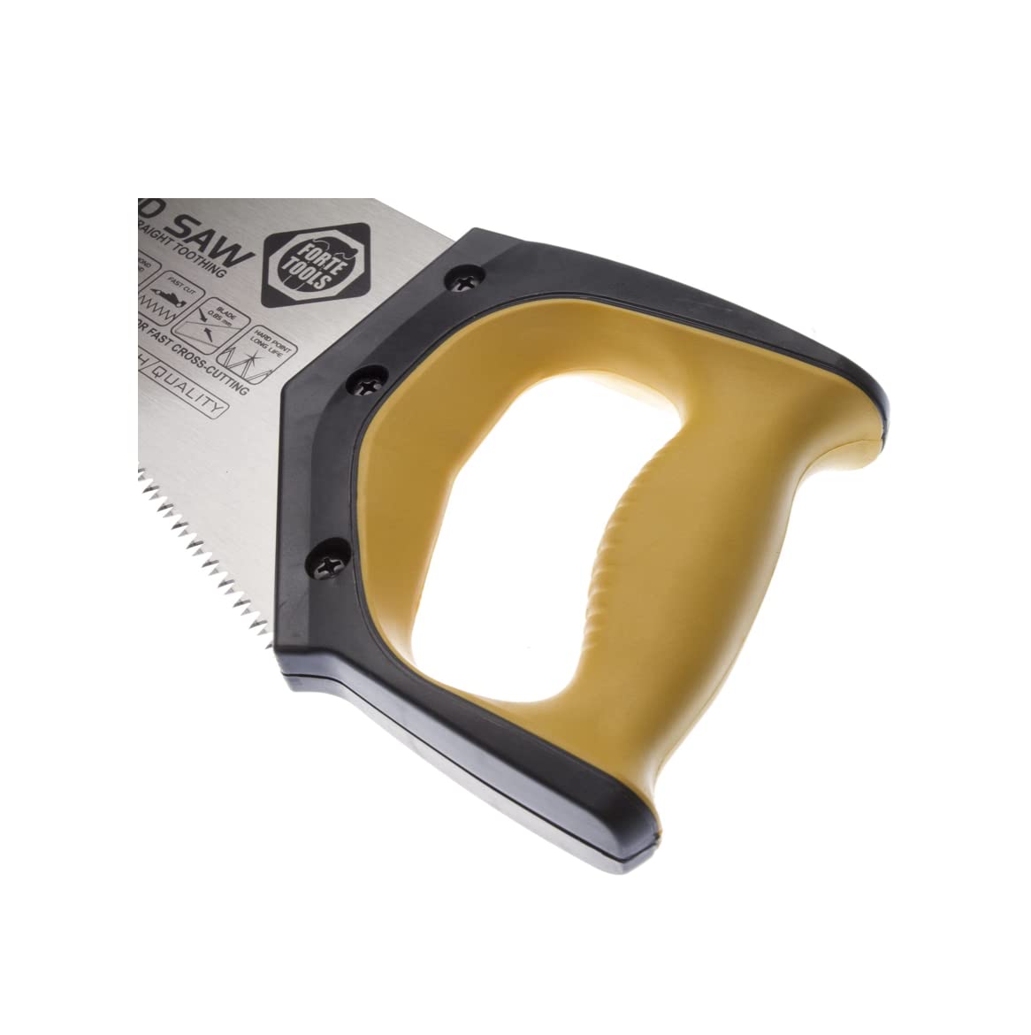 Sierra de cola de zorro de 45 cm, 7 TPI, sierra de mano clásica con mango de goma ergonómico, sierra para madera, plástico, etc, con dentado continuo, fabricado en Suecia (000051083441)
