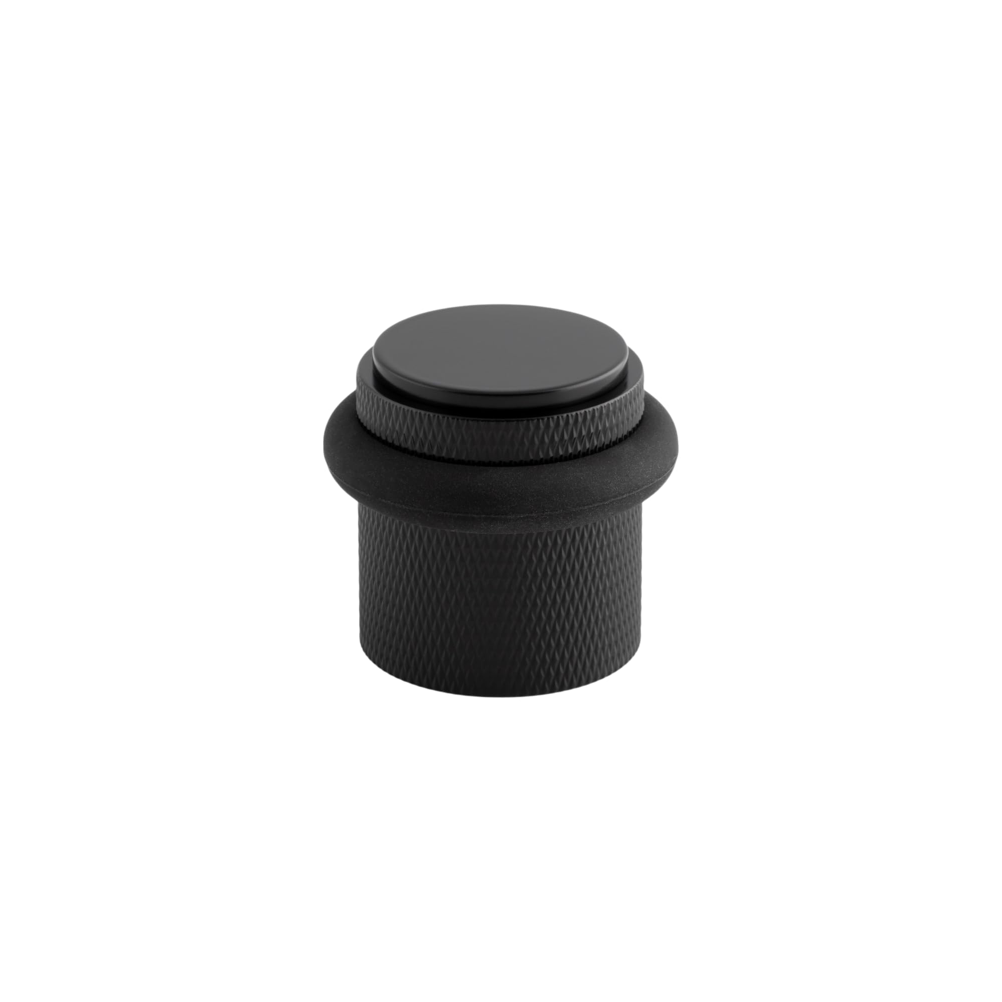 Alexander & Wilks Brunel Knurled Floor Mounted Door Stop (Black)