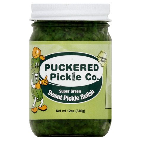 Puckered Pickle Relish Pickle Company Green Super Sweet Pickle Relish 12 Ounce (2 Pack)
