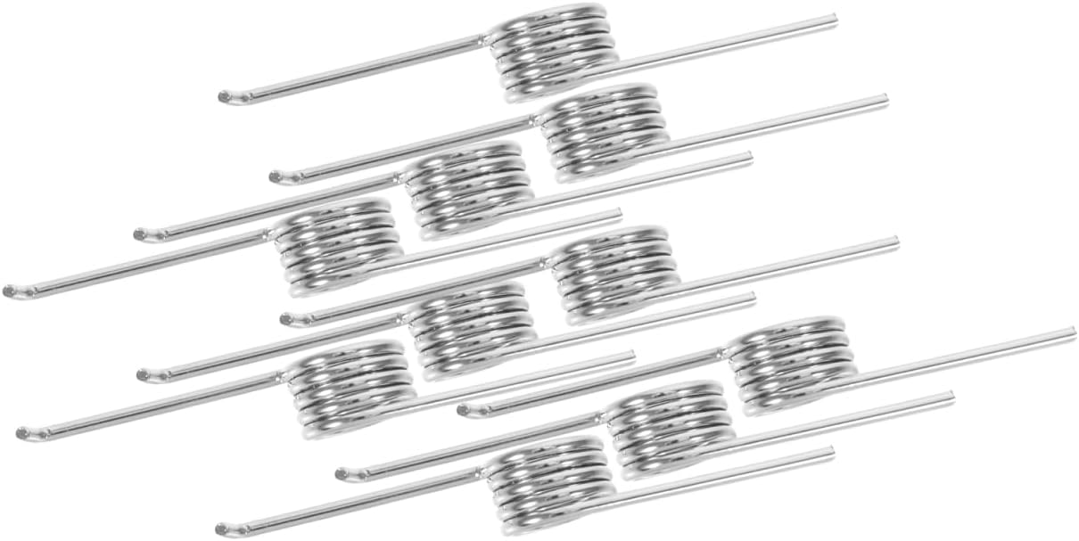 10 pack Trash can Lid Hinge Springs Metal Garbage Bin Lid Repair Parts Tiny Torsional Spring Replacement for Trash can Easy Install Accessory for Waste Bins
