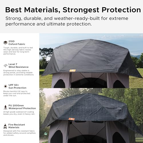Carpa para Camping ACACIA OC02BK2 Space Acacia Lite-Moonstone, capacidad 3 personas, impermeable, resistente al viento nivel 7, con protección UV50+ miniatura 4