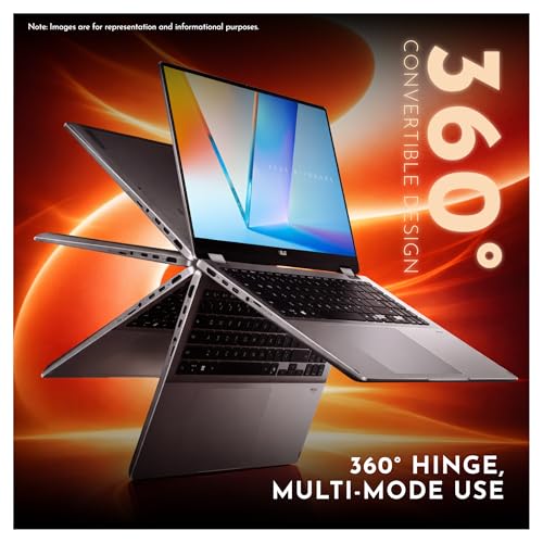 Image of ASUS Vivobook 16 Flip Copilot+ Laptop, Intel Ultra 7-258V, 32 GB LPDDR5X RAM, 1 TB PCIe SSD, 16 inch WQXGA+ (2880x1800) Touchscreen, Intel Arc Graphics, Backlit Keyboard, W11 Pro, Gray + Traix Mousepad