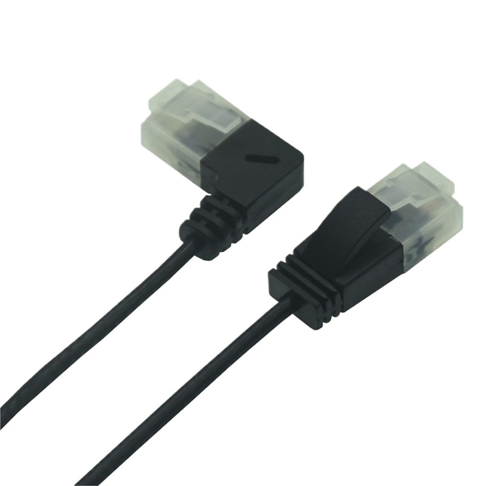 Cienki kabel Ethernet RJ45 Cat7 6 Lan Ultra cienki kabel sieciowy UTP RJ45 do kompatybilnego z Cat6 kabel krosowy 90 stopni kątowy (50 cm, prawy Cat6)