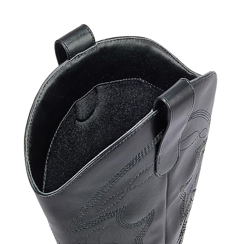 Image of LISYIIZ Women's Cowboy Boots, Knee High Western Pointed Toe Boots