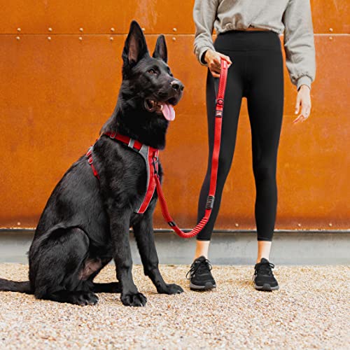 EzyDog No-Pull Hundegeschirr für Mittelgroße und Große Hunde, X- Link Anti Zug Geschirr Hund Verstellbar, Reflektierendes, Größenverstellbar, Brustgeschirr Gepolstert (M, Rot)