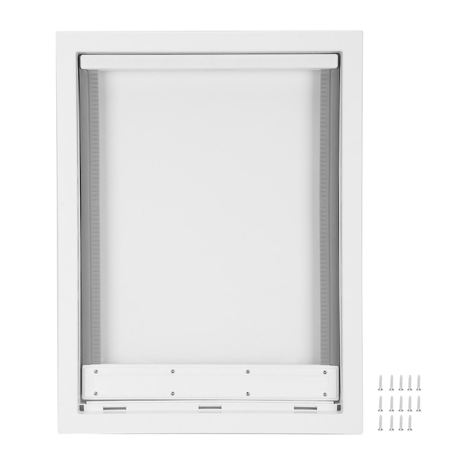 Puerta grande para perros, fácil instalación de una valla para perros, puerta especial de entrada y salida para mascotas (blanco)
