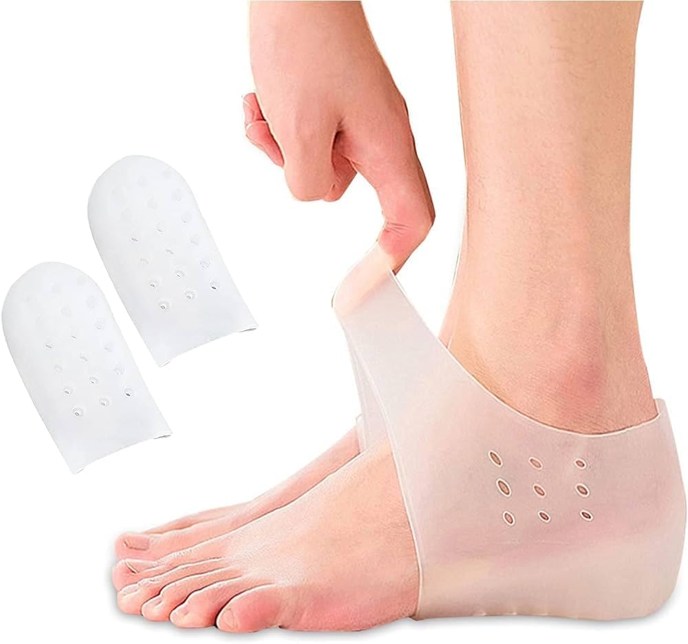 Invisible Height Increase Shoe Insoles | Silicone Gel Lift Insoles protector | Height Increasing insole Socks for Women | Silicone Gel Height Increase Socks Heel Pads