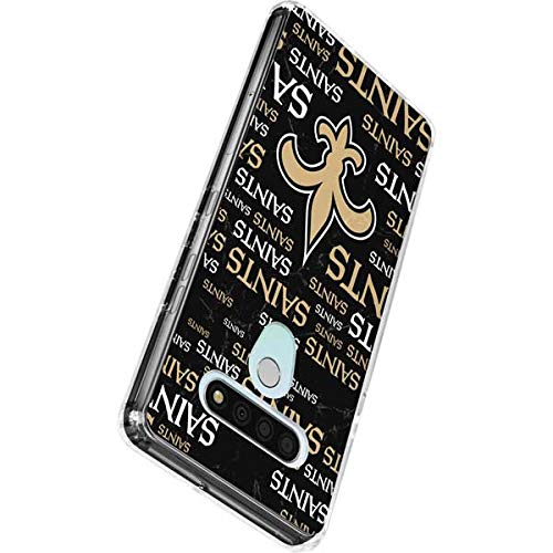 Skinit Clear Phone Case Compatible with LG Stylo 6 - Officially Licensed NFL New Orleans Saints Black Blast Design
