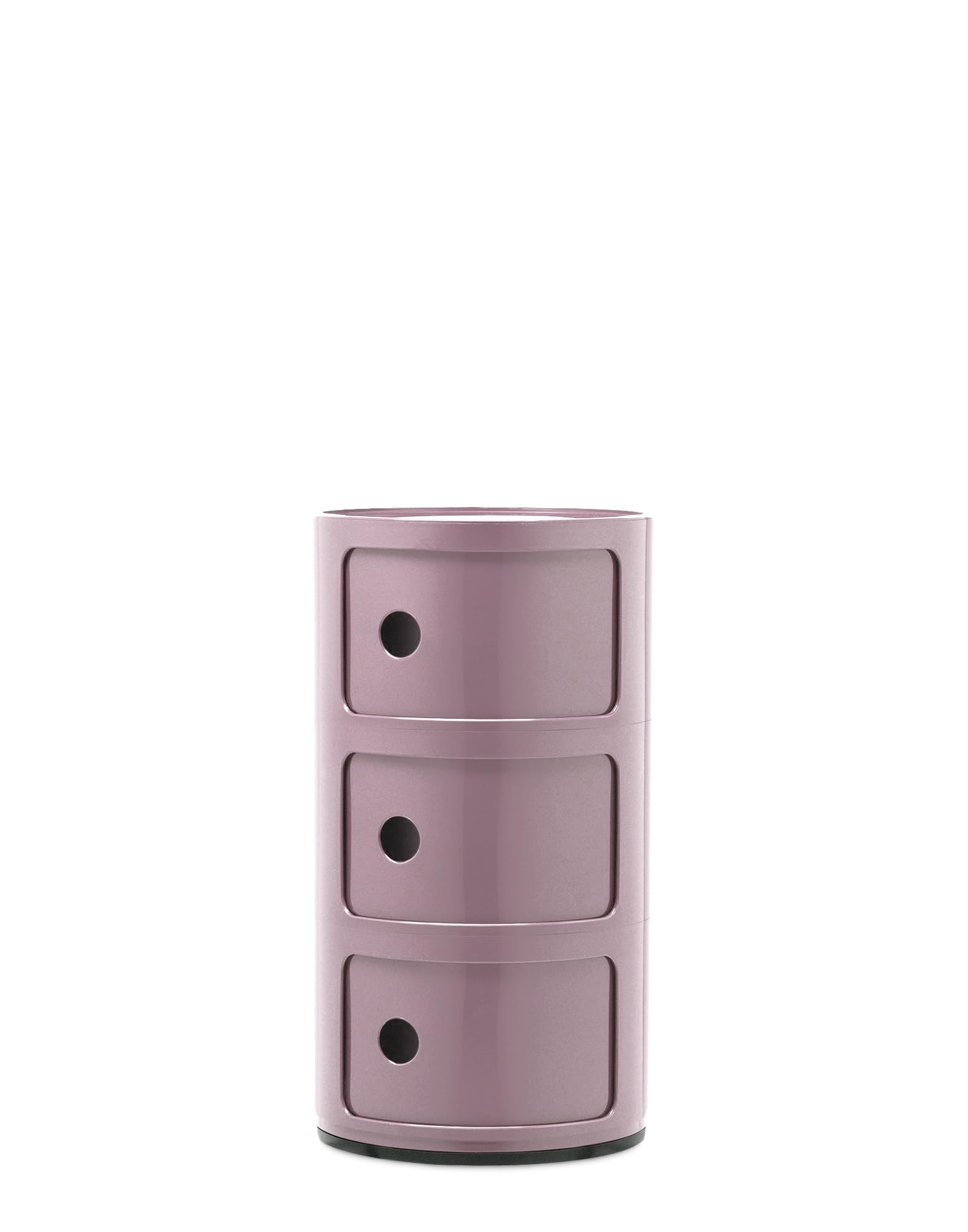 Kartell Componibili, 3 elements Cabinet, Mauve, Ø 32 x H 58.5 cm