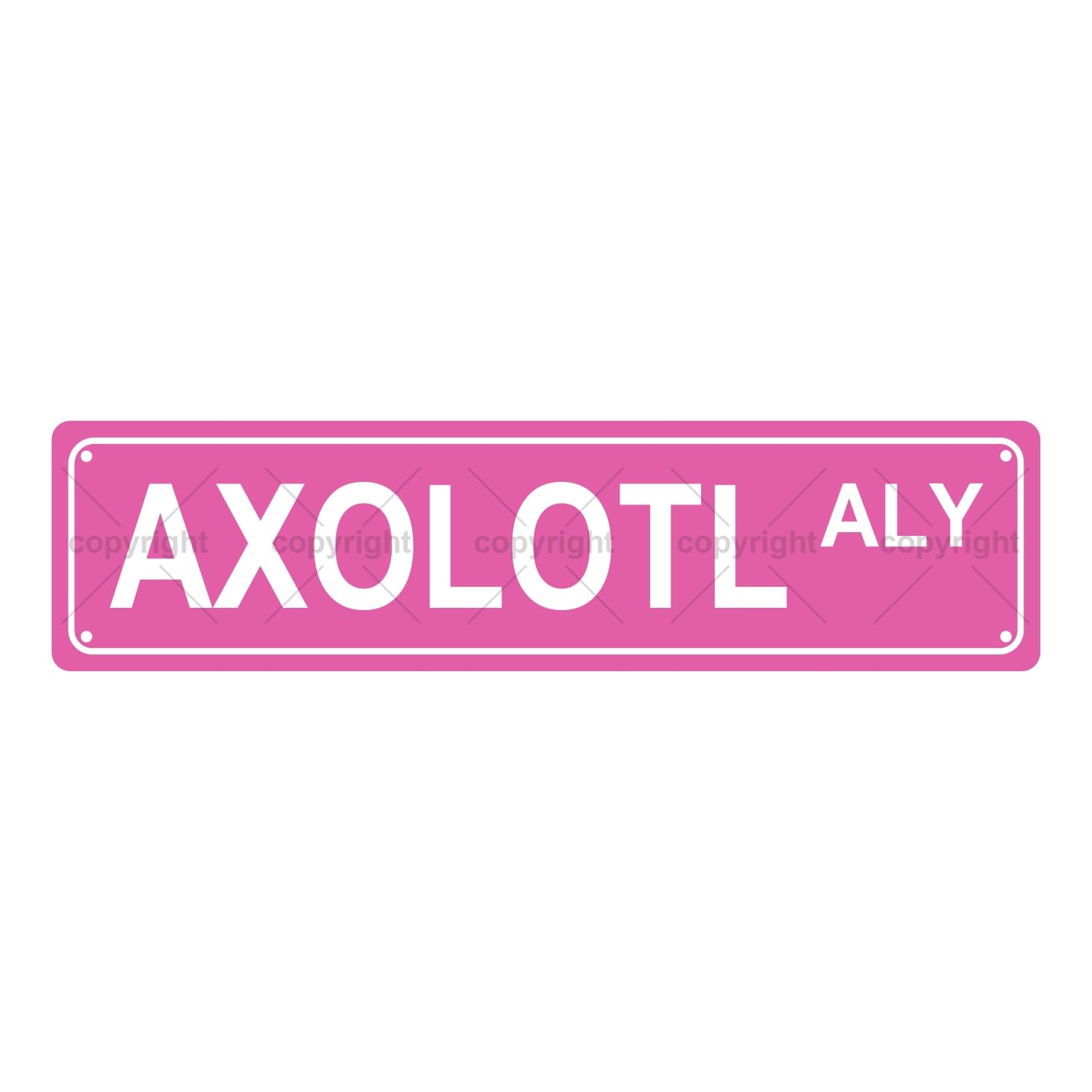 Axolotl Aly Animal Metal Tin Street Sign Bar Cafe Garage Cave Home Room Wall Bathroom Farmhouse Garden Porch Patio Decor,4x16 Inch
