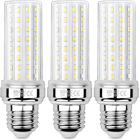 HZSANUE LED Maíz Bombilla 20W, 150W Incandescente Bombilla Equivalentes, 3000K Blanco Cálido Cover