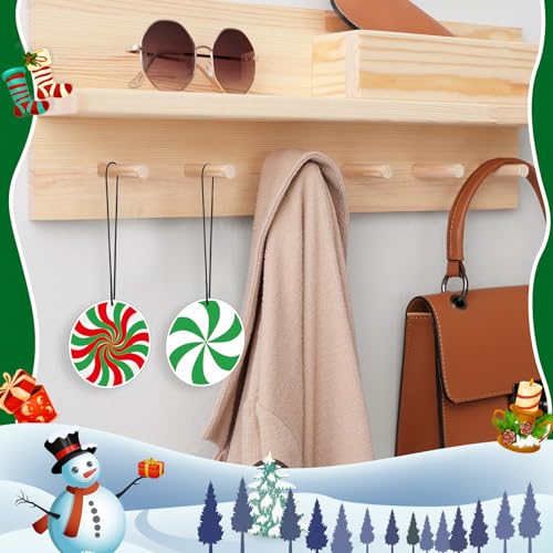 Image of Demissle 24 Pcs Car Air Fresheners Bulk Cute Hanging Air Freshener Groovy Scented Fresheners Rearview Mirror Decor for Women Car Accessories(Elf)