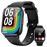 スマートウォッチ 【2025新登場& 1.83インチ大画面】iphone&アンドロイド対応 通話機能付き 通話・着信/LINE/メッセージ通知 smart watch IP67防水 レディース メンズ 腕時計 100+種類運動モード Gmail/line着信＆メッセージ通知 タイマー 音声アシスタント 300mAh長持ちバッテリー ストップウォッチ (black)