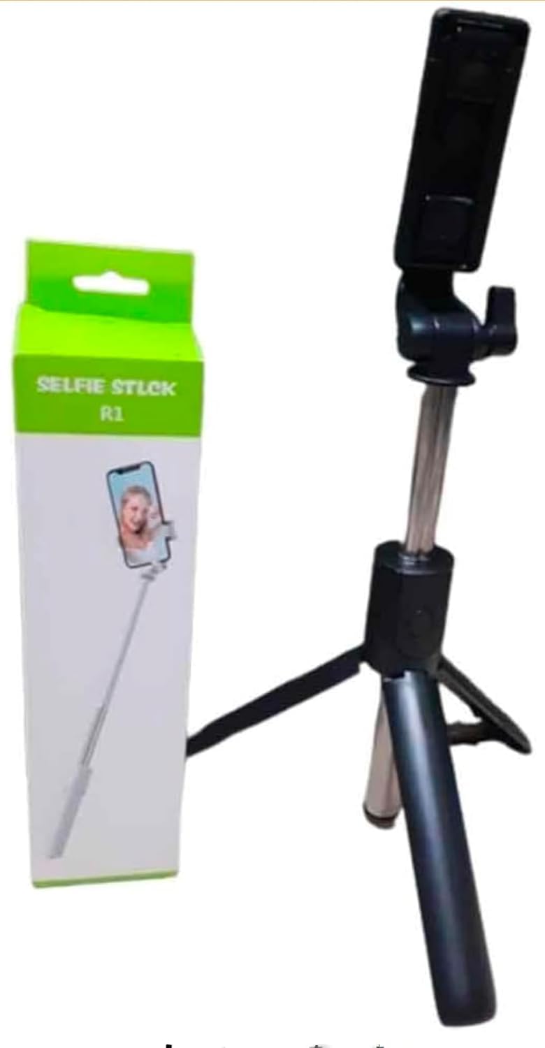 R1 Bluetooth Selfie Sticks with Remote, 3-in-1 Multifunctional Selfie Stick Tripod Stand Mobile Stand Compatible with All Phones (Black)-picture-21