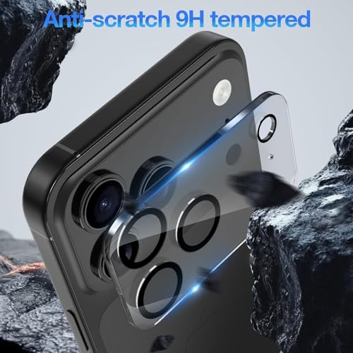 Image of PreCure (3 Pack) Camera Lens Protector Compatible with iPhone 17 Pro Max | 9H+ Tempered Glass Cover, Shatterproof, Scratch Resistant, Ultra HD Clear, Easy Installation