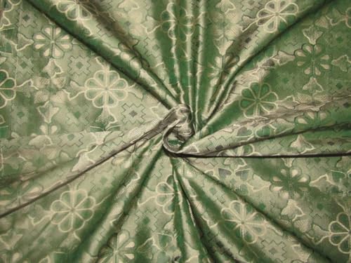 Taffetas soie Jacquard vert doré Damas pour éviter les tissus mous sans tenue