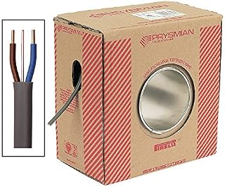 All Lengths 6242Y 2.5mm Twin and Earth Electric Cable Wire Flat T&E Grey BASEC Certified (1m)