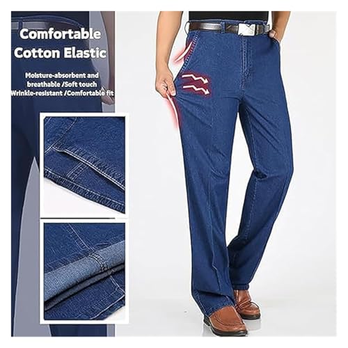 Lunifit Mens Jeans, Jettjeans - Men's Classic Straight Fit Stretch Jeans4