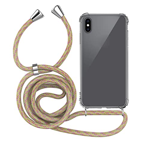 MyGadget Strap Case for Apple iPhone Xs Max, Crossbody Phone Cover, TPU Silicone Case with Neck Holder