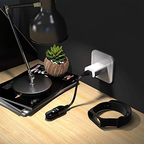 Image of USB Adapter Power Charger Charging Cable For Mi Band 3 Watch Charger Fitness Band Adapter (Cable Only)(Black)