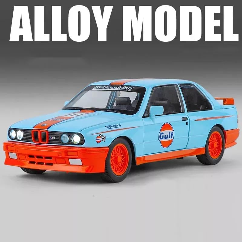 Image of FEXXA 1:24 Scale B M W M3 Die-Cast Metal Toy Model Car for Kids - Pull Back Mechanism, Birthday Gift for 3+ Year Old Boys (Blue-Modified)