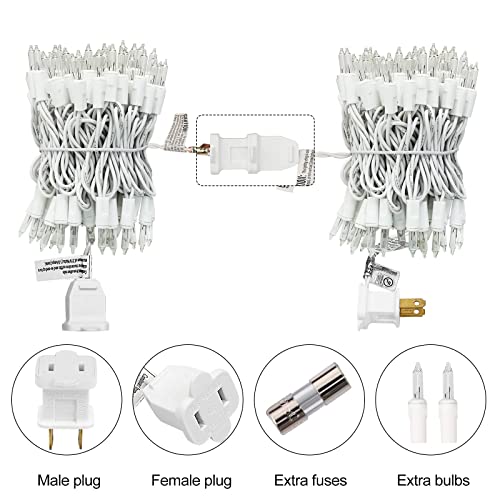 Lidore Clear Christmas Light White Wire String Light 21Ft 100 Count Bright Xmas Tree Indoor Outdoor String Light For Easter Wedding House Party Garden Yard Decor (White, 1 Pack) #TOP2
