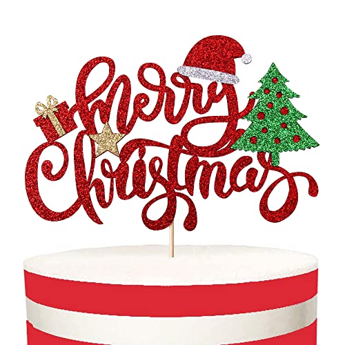 Santa's Christmas Tree Cake Topper - Children's Party Decorations