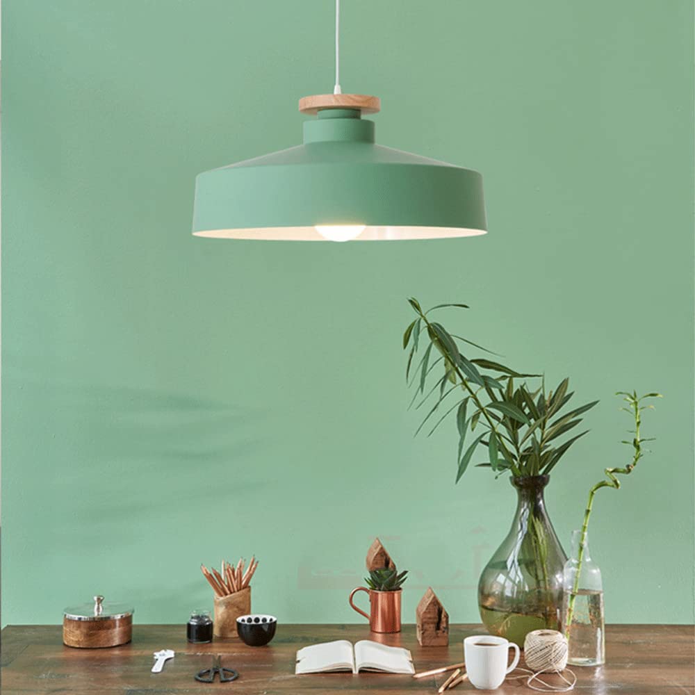 Nordic Macaron Industriële 1-lichts Hanglamp Vintage Lampenkap Hanglampen Enkele Kop Aluminium Lamp E27 Sokkel Decoratieve Plafondverlichting Voor Keuken Eiland Eetkamer
