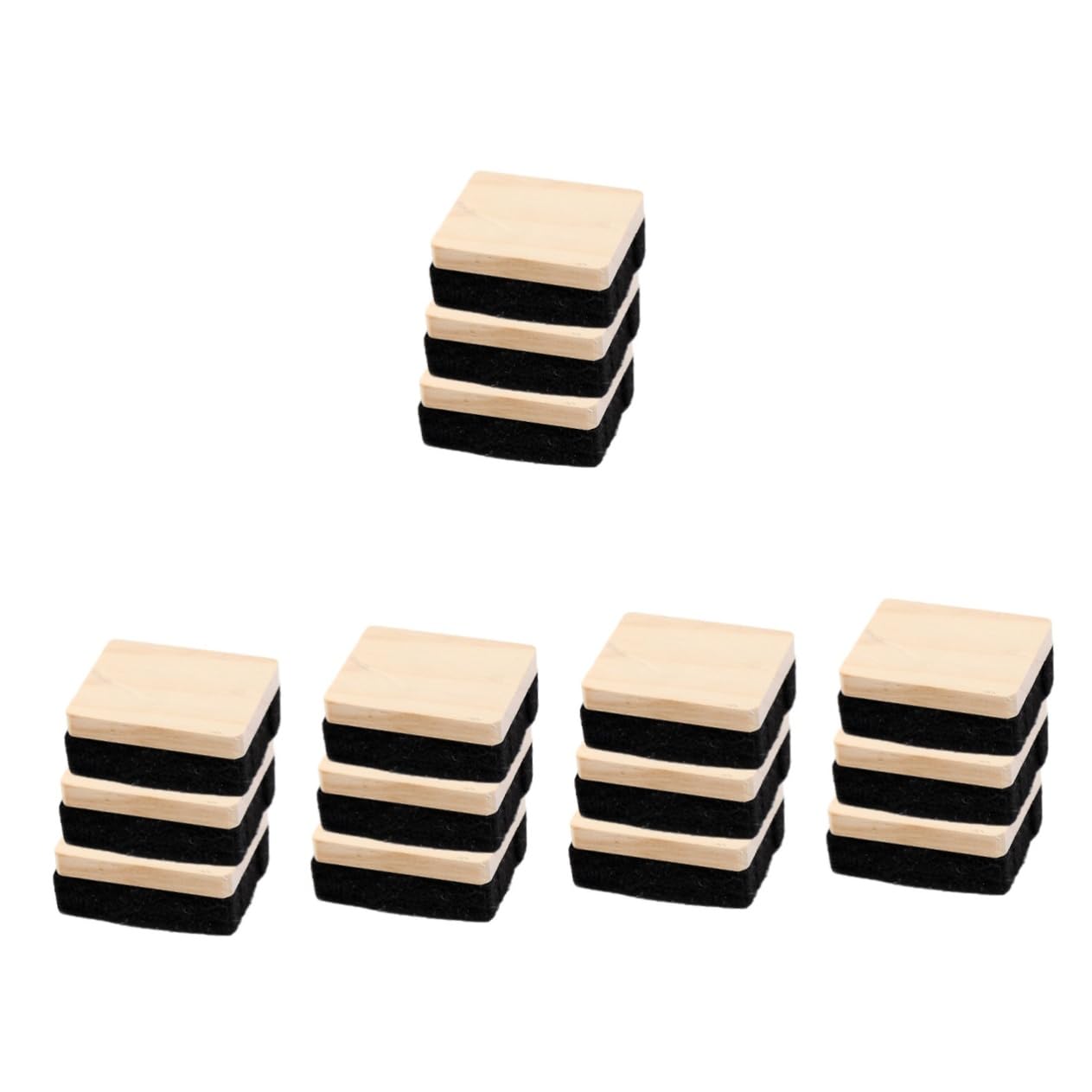 Uonlytech 5 Ensembles La Gomme Craie Mini- Tableaux Gomme Pour Tableau Blanc Effaceur De Tableau Noir Petit Eraser Tableau Galerie De Planche Blanche En Bois 3 Pièces * 5
