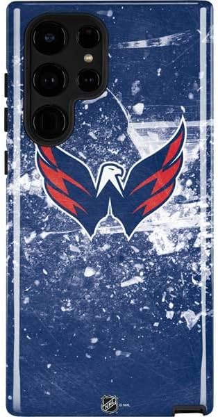 Skinit Pro Phone Case Compatible with Galaxy S22 Ultra - Officially Licensed NHL Washington Capitals Frozen Design