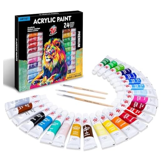 Set di Colori Acrilici 24 Tubi