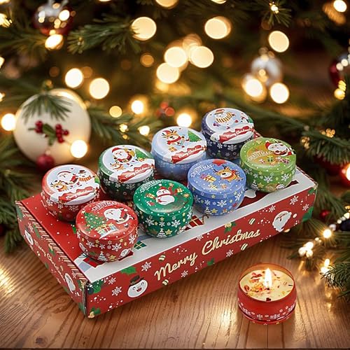Bougies parfumées de fêtes 8 pièces pour dîner et détente