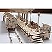Railway Platform by Ugears: Self Propelled Modular Mechanical Model, 3D Wooden Puzzle for Self Assembly Without Glue, Brainteaser for Kids, Teens and Adults