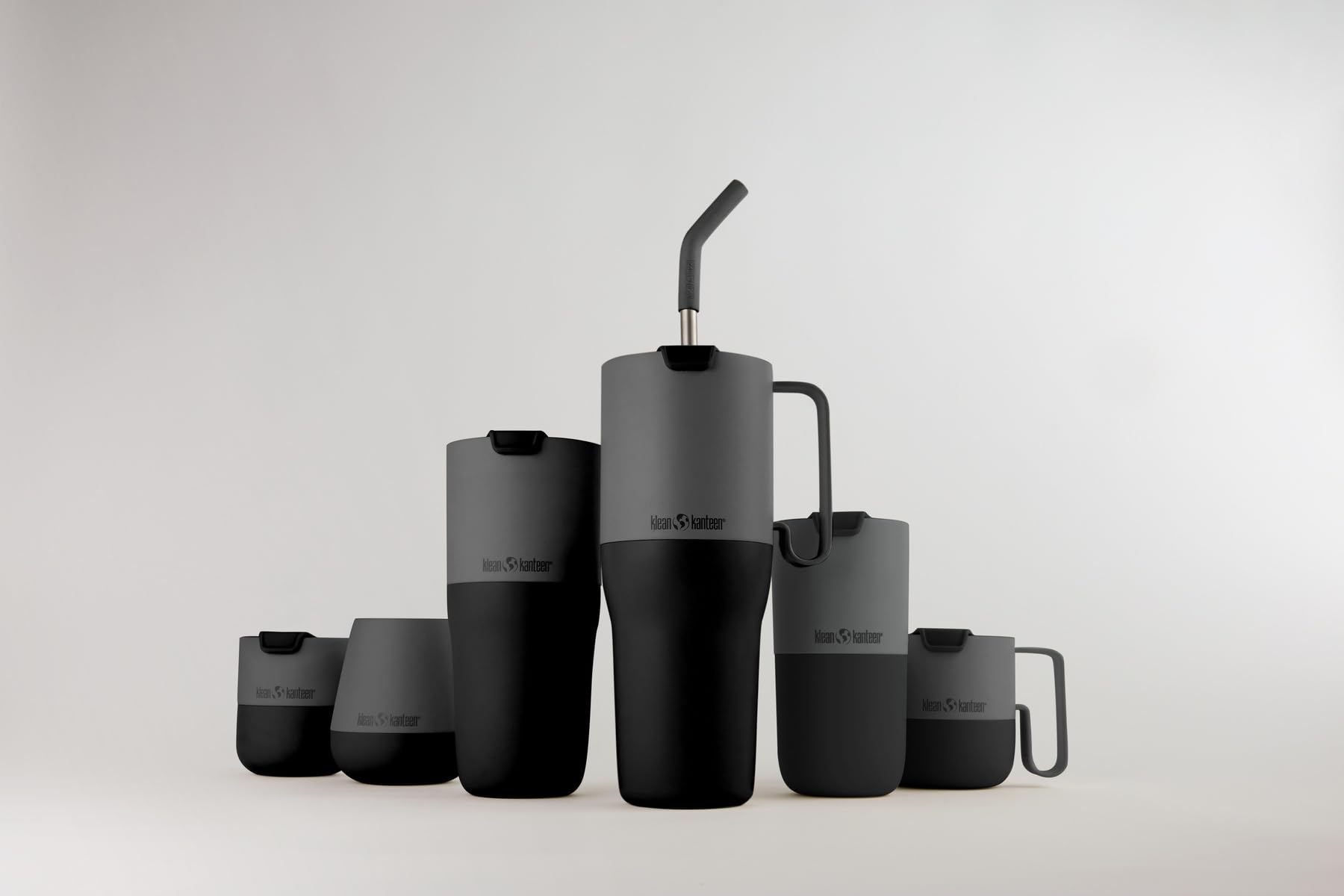 Klean Kanteen Rise 10oz Lowball - Stainless Steel Tumbler with Flip Lid - Asphalt