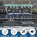 Goldshire 19.6 Inch Pool Waterfall Spillway, Stainless Steel Pond Waterfalls with Multi Color-LED Light Outdoor Pool Fountain, Water Flow Fountains Kit for Garden Patio & Rockery Decoration