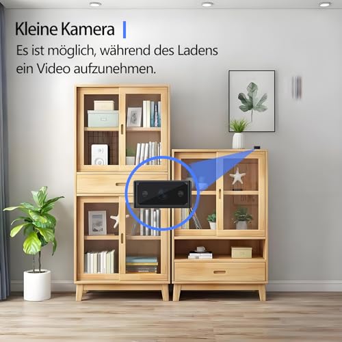Mini-Surveillance-Kamera im kleinen Format - Innen- und Außenüberwachungskamera - High Definition (HD) 1080p - ohne WLAN - kompatibel mit 512 GB - Bewegungserkennung - Nachtsicht - Gravitationssensor