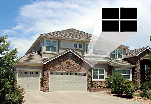 Decorative Magnetic Garage Door Window Panes for 2 Car Garage Door with 4 Spacer for Placement Guides