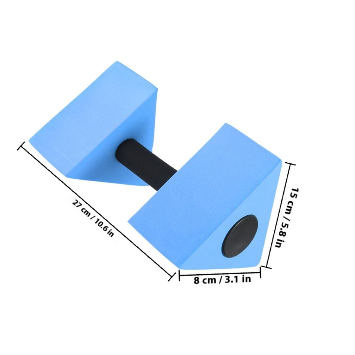 Mikinona Manubri per Acquagym in Eva Triangolari 2 Pezzi Blu per Allenamento in Piscina Potenzia Obliqui e Favorisce Galleggiamento per Lezioni di Nuoto