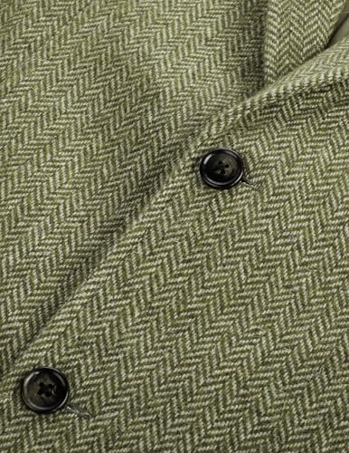 Image of PJ PAUL JONES Mens Herringbone Blazer Vintage Tweed Wool Blend Sport Coat Jacket