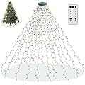 aneeway 400 LED Christmas Tree Lights, Christmas Lights with 8 Light Modes & Memory Function, 6.6FT x 16 String Lights with Timing Function & Remote Control for Christmas Ornaments - Multicolor