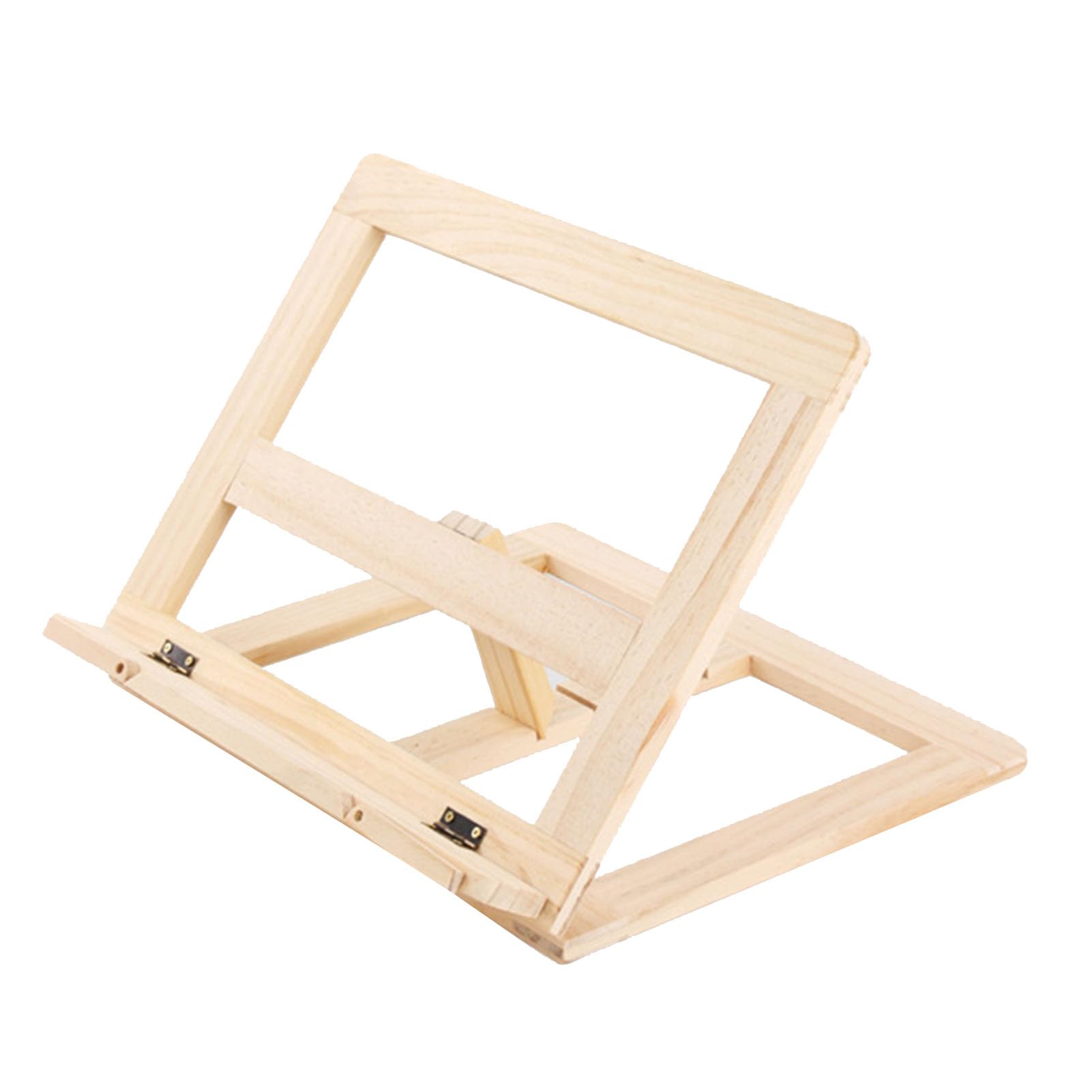 Book Stand for Reading, Desk Book Holder Reading Stand Cookbook Holder Recipe Book Stand Wooden Book Stands Cookbook Stand for Kitchen (Wooden Clip)