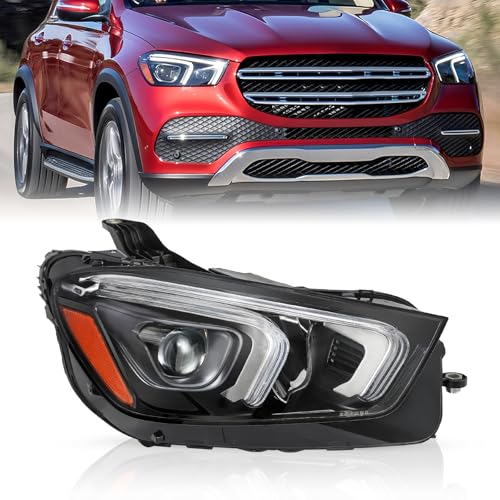 TUSDAR Full LED Headlight Assembly Replacement for 2020 2021 2022 Mercedes Benz GLE 167 GLE450 / GLE350 / GLE63 / AMG S GLE53 / AMG GLE580 without AFS Headlamp Right Passenger Side RH