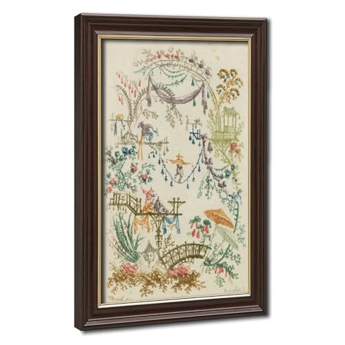 Décoration murale bureau Jean Baptiste Pillement : toile de cadre à suspendre 20x30 cm
