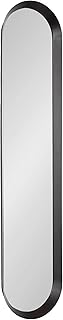 Kate and Laurel Niya Modern Slim Panel Wall Mirror, 10 x 40, Black, Mini...